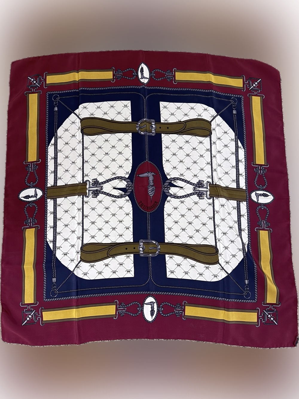 TRUSSARDI vintage silk scarf